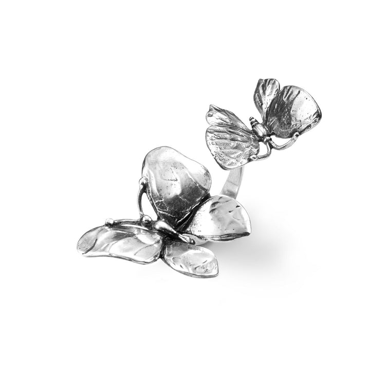 Giovanni Raspini ring with two butterflies 925 9800 silver