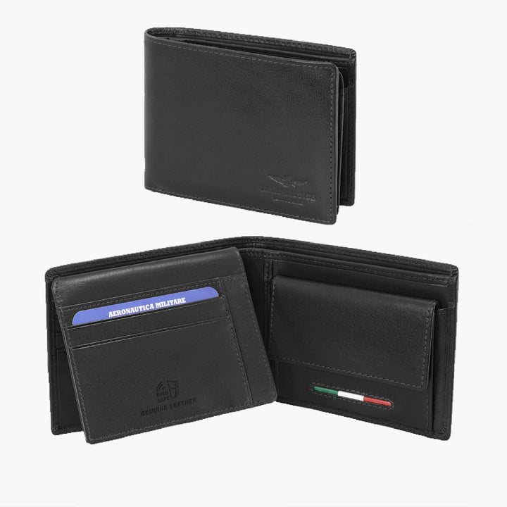 Aeronautica Militare Portfolios with bevel holder and document holder Target line AM173-NE