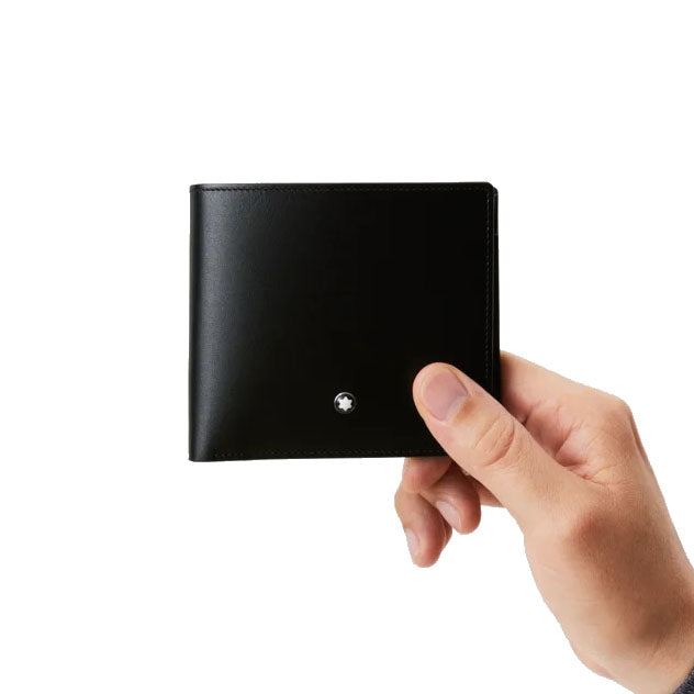 Montblanc Wallet 4 compartimenten met Portamonete Meisterstück Black 7164