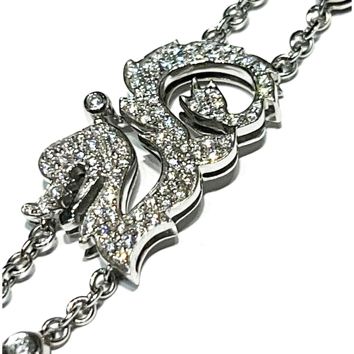 Bracelet Taverna Draghi or blanc 18 carats et diamants 0011BR