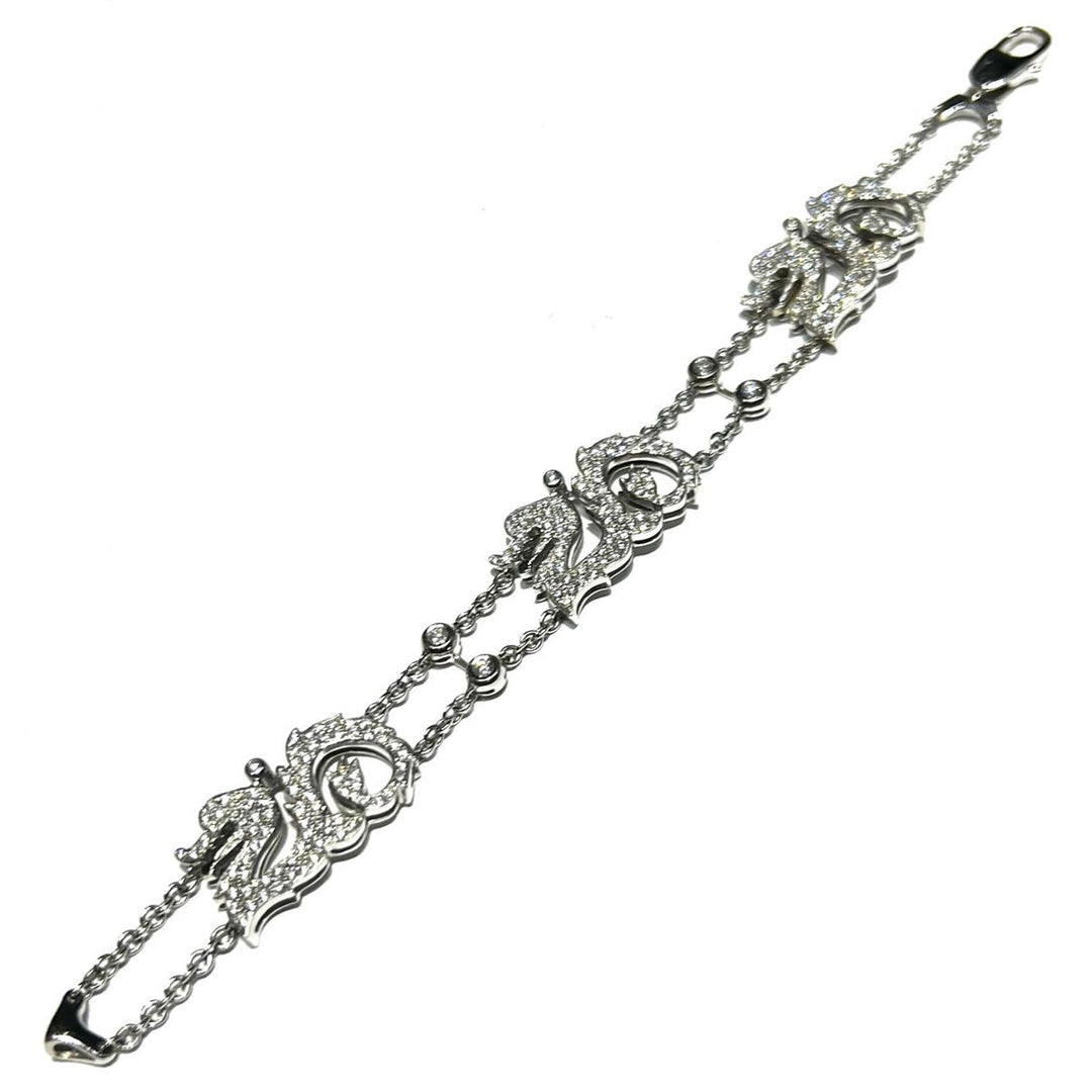 Bracelet Taverna Draghi or blanc 18 carats et diamants 0011BR