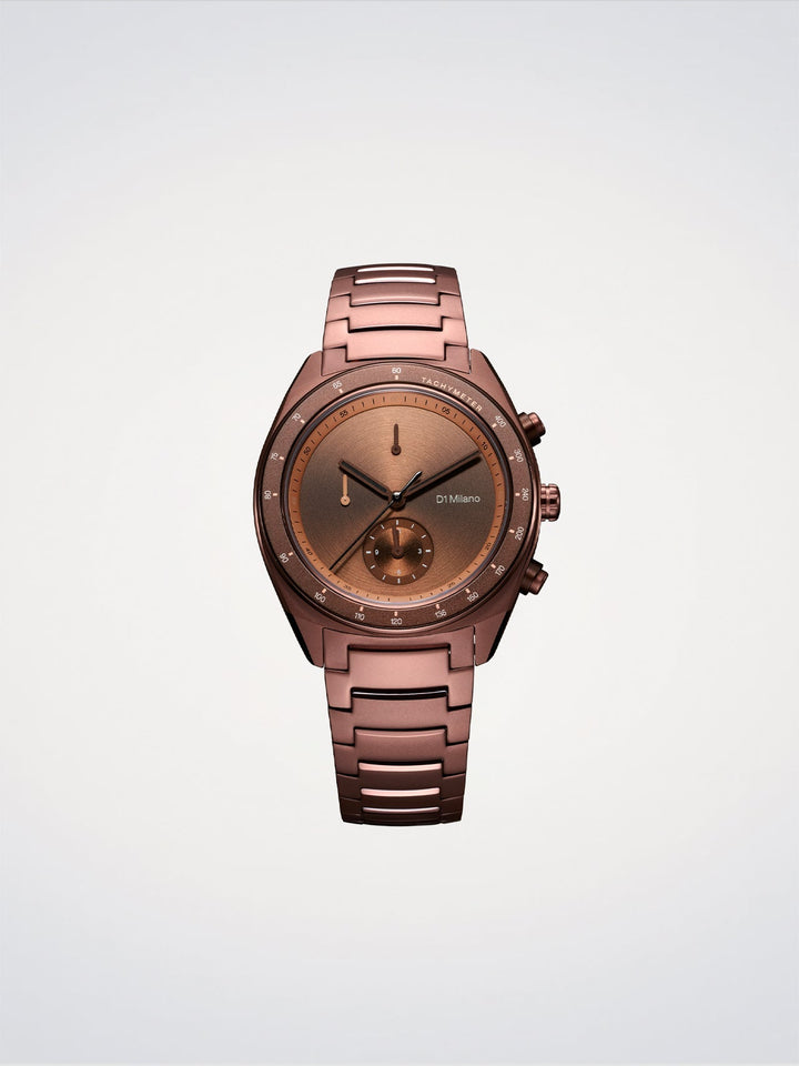 D1 Milano Essential bruine chronograaf 40 mm D1-CHBJ22