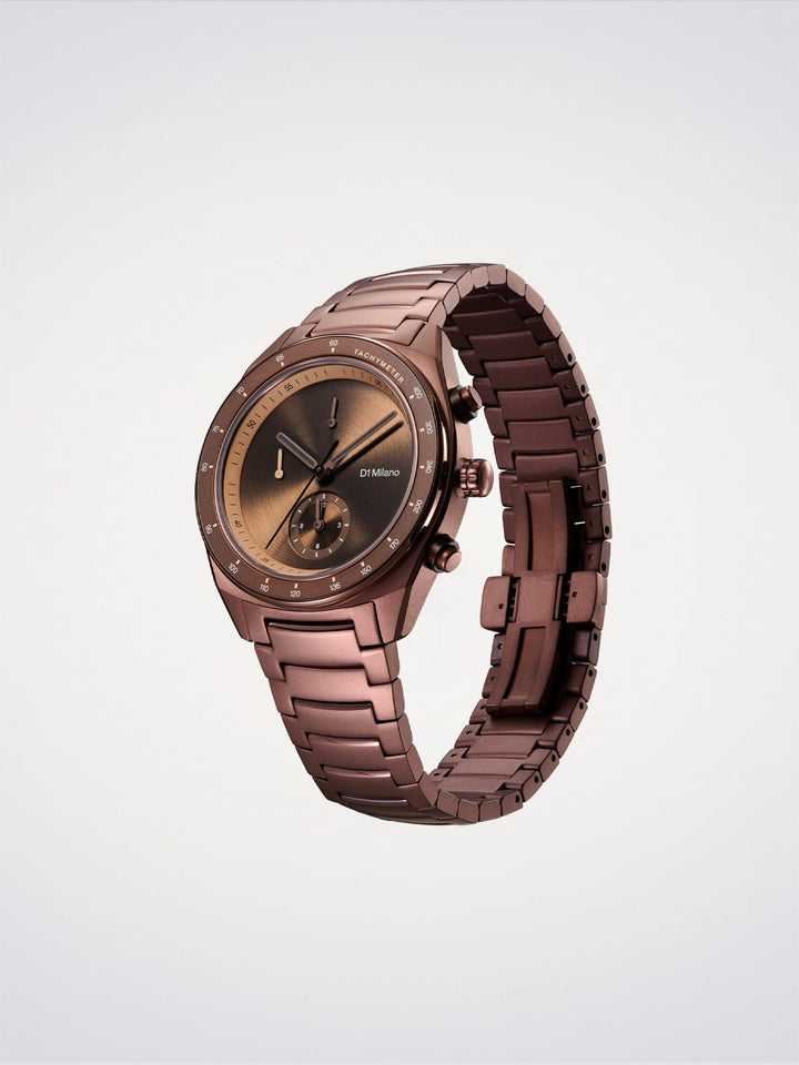 D1 Milano Essential bruine chronograaf 40 mm D1-CHBJ22