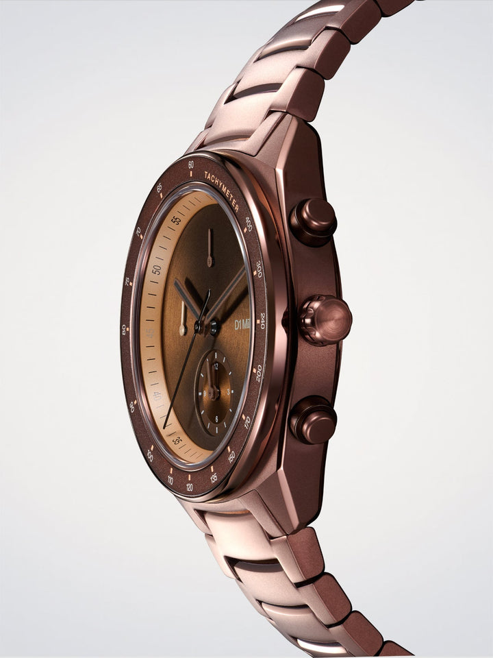 D1 Milano Essential bruine chronograaf 40 mm D1-CHBJ22