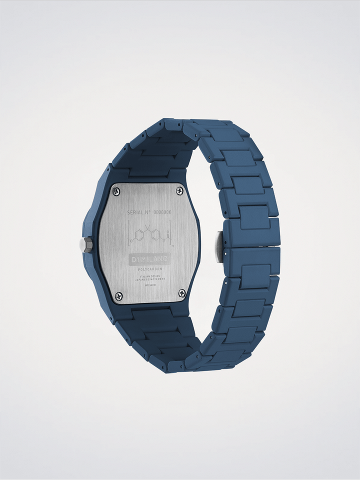 D1 Milano Marineblaues Polykarbon 40,5 mm D1-PCBJ21