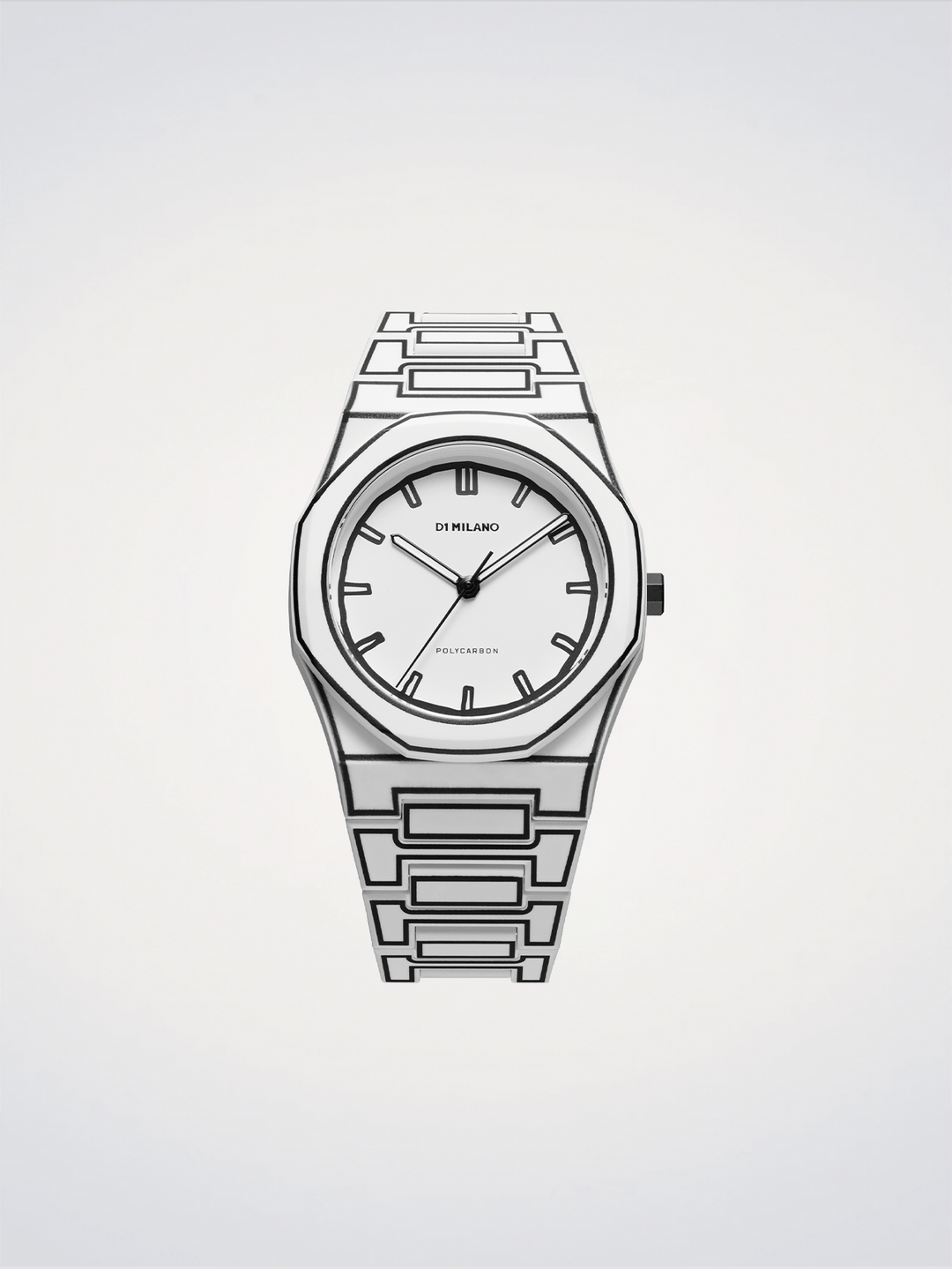 D1 Milano Wit Schets Polycarbon 40,5 mm D1-PCBJ34