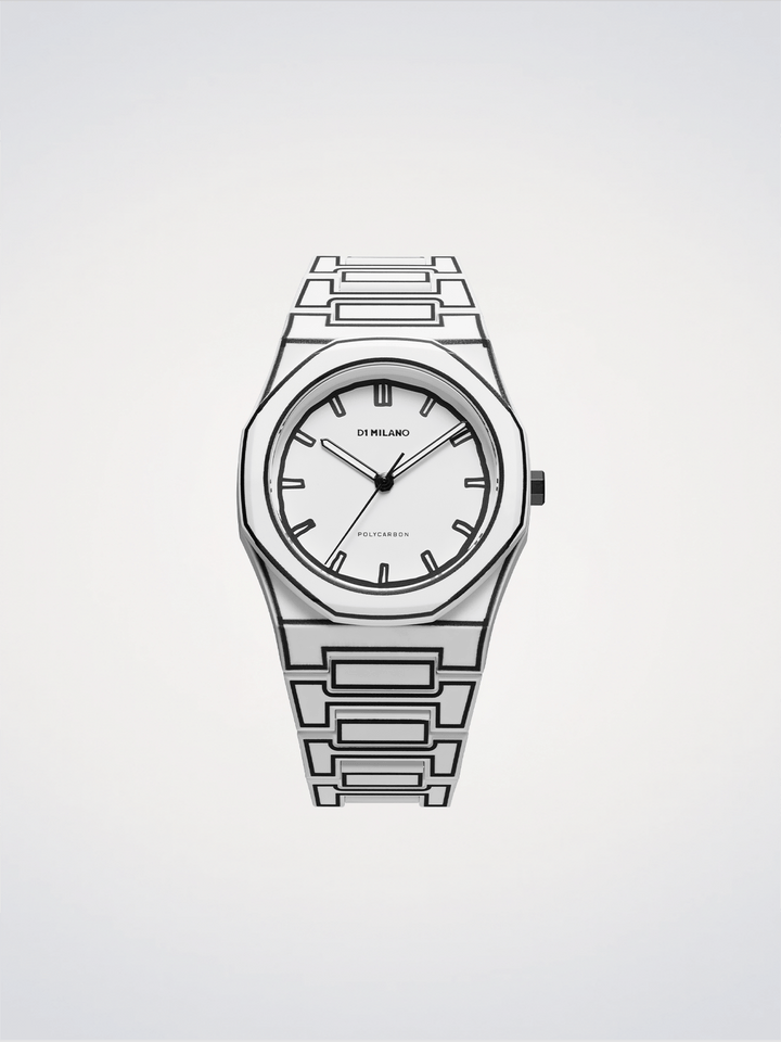 D1 Milano Wit Schets Polycarbon 40,5 mm D1-PCBJ34