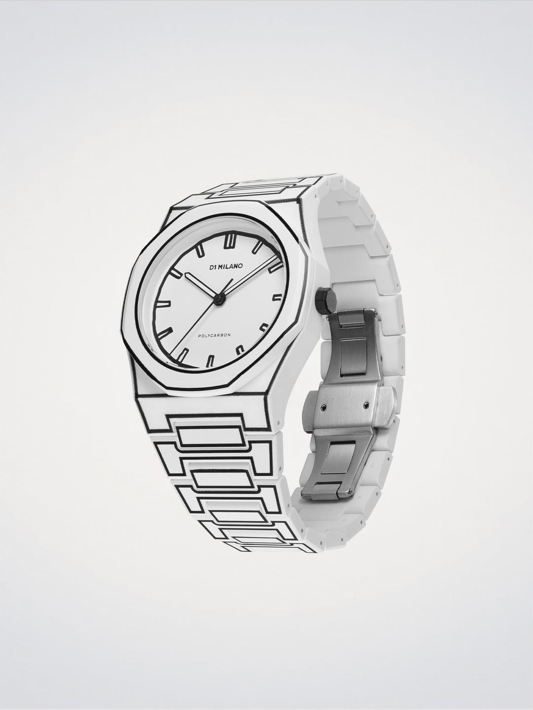 D1 Milano Wit Schets Polycarbon 40,5 mm D1-PCBJ34