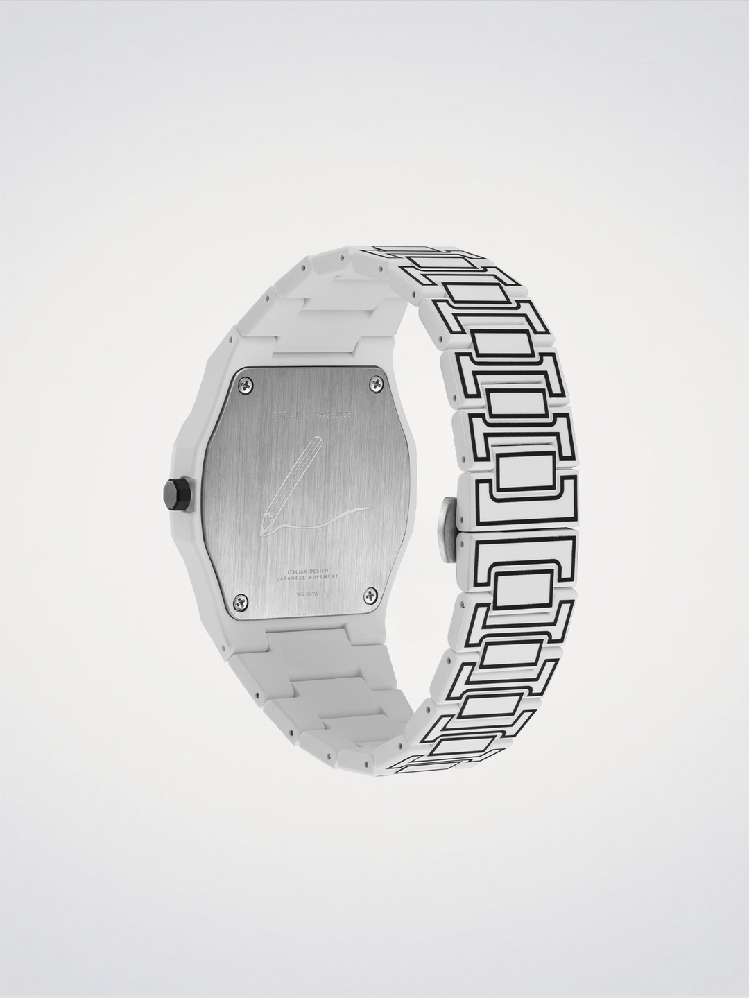 D1 Milano Wit Schets Polycarbon 40,5 mm D1-PCBJ34