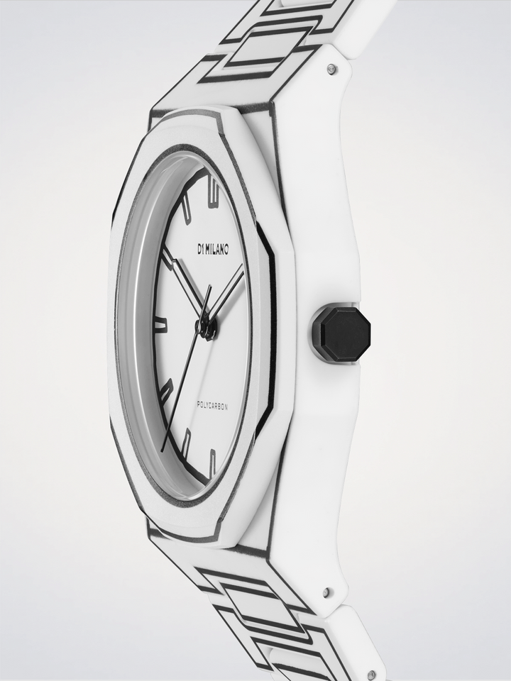 D1 Milano Wit Schets Polycarbon 40,5 mm D1-PCBJ34