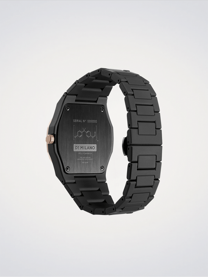 D1 Milano maille noire polycarbonate 40,5 mm D1-PCBJ35