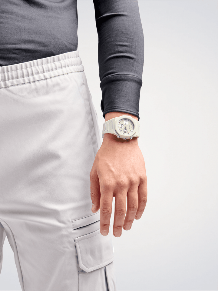 D1 Milano Fossielgrijs Polychrono 40,5 mm D1-PHBJ08