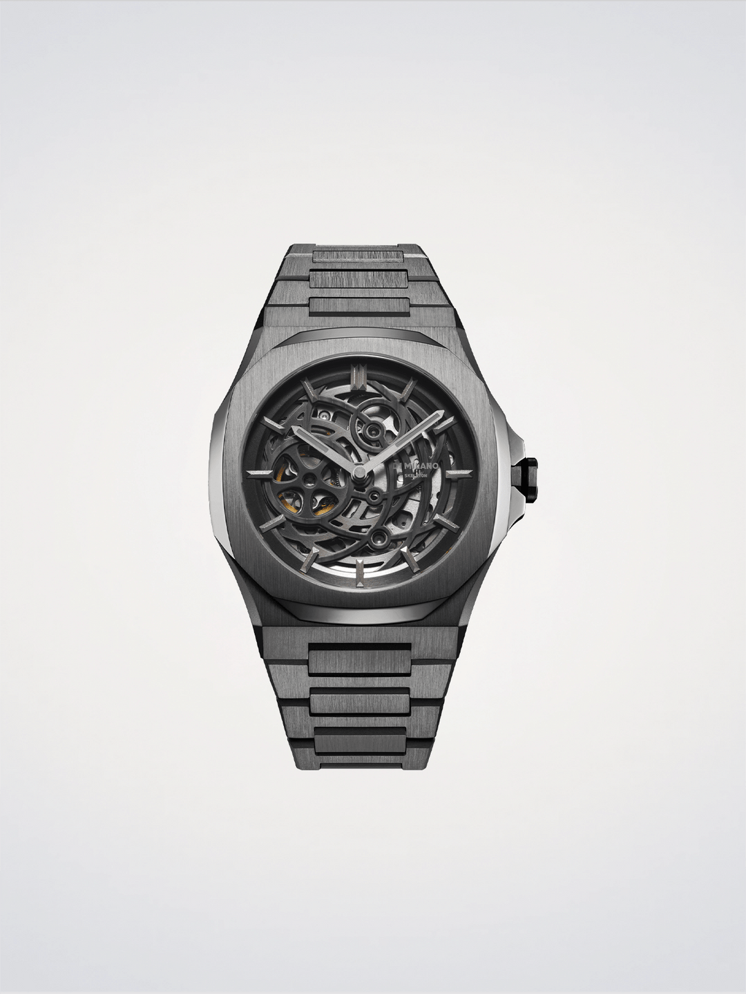 D1 Milano Gun Metal Skelett 41,5 mm D1-SKBJ11