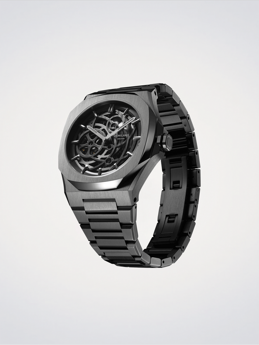 D1 Milano Gun Metal Skelett 41,5 mm D1-SKBJ11