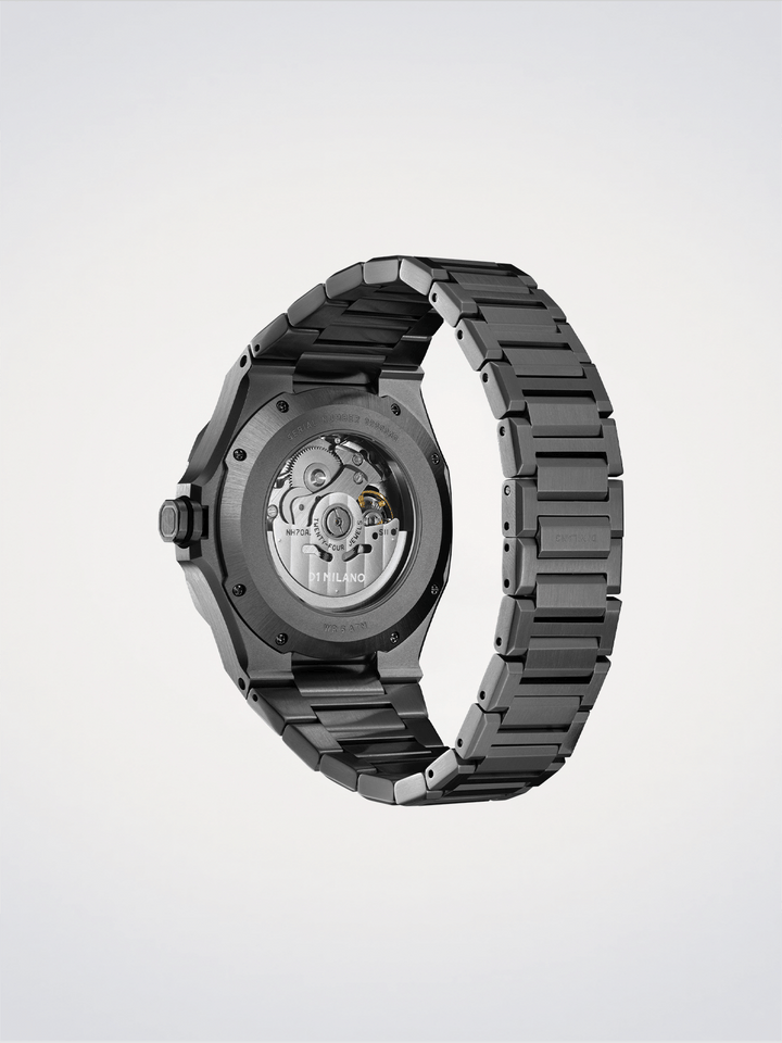D1 Milano Gun Metal Skelett 41,5 mm D1-SKBJ11