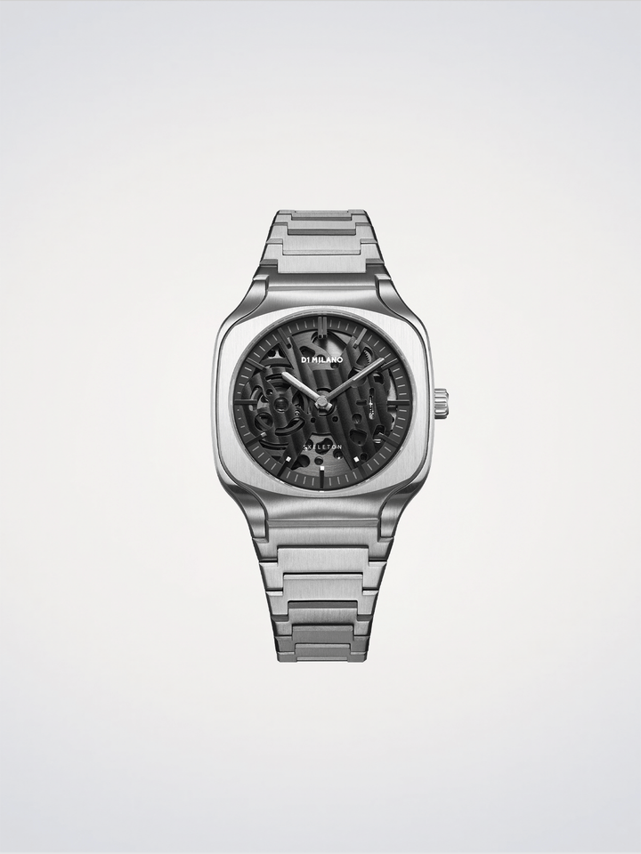 D1 Milano Gray Depth Square Skeleton 37 mm D1-SLBJ01