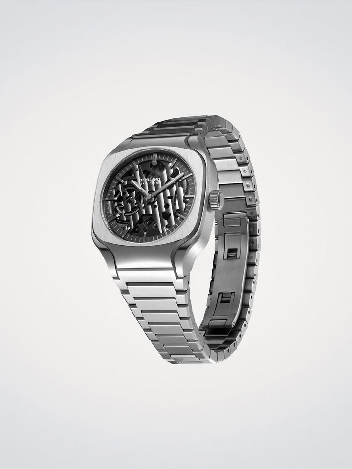 D1 Milano Gray Depth Square Skeleton 37 mm D1-SLBJ01