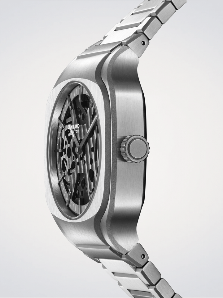 D1 Milano Gray Depth Square Skeleton 37 mm D1-SLBJ01