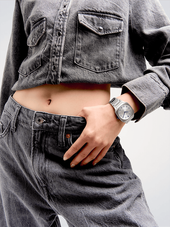 D1 Milano Argent Carré 37 mm D1-SQBJ01