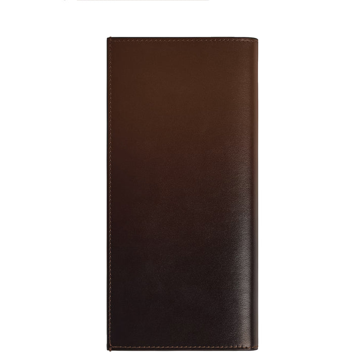Montblanc Geldbörse 14 Fächer Meisterstück, Tasche mit braunem Farbverlaufsreißverschluss 220318