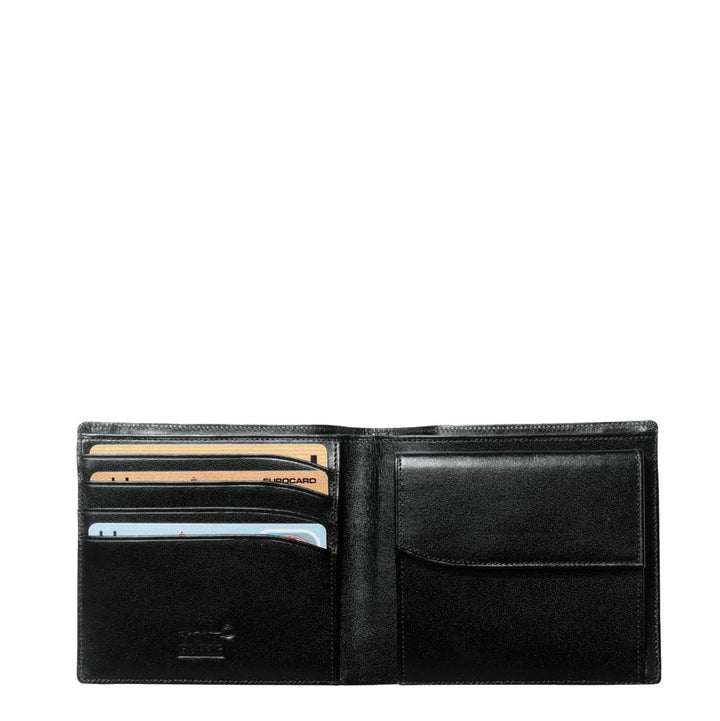 Montblanc Wallet 4 compartimenten met Portamonete Meisterstück Black 7164