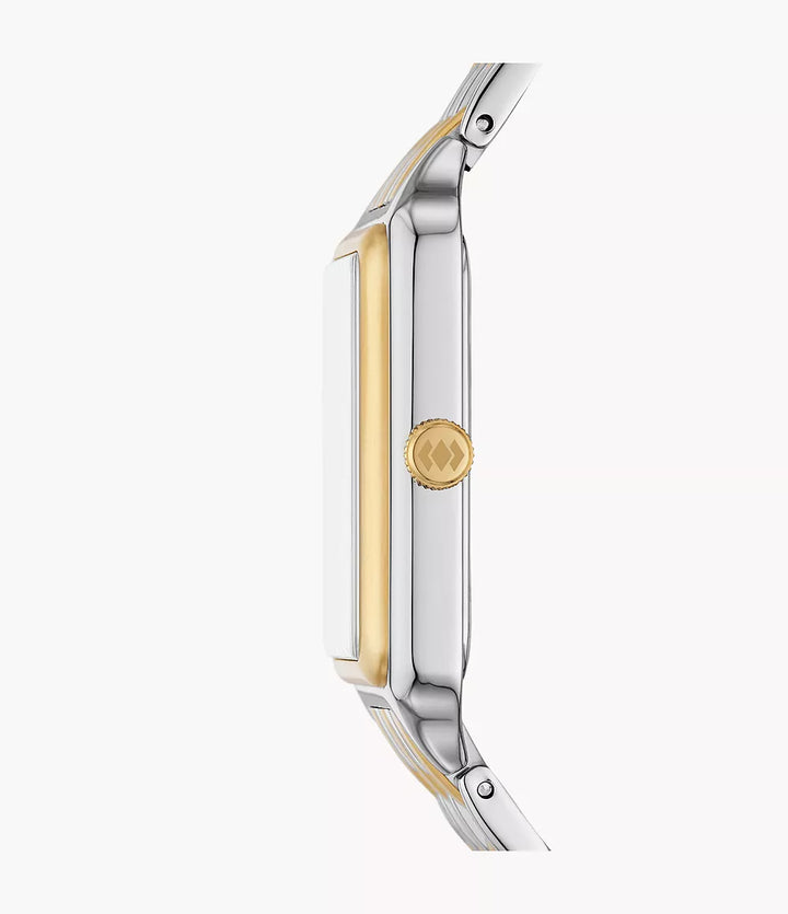 Montre Fossil Raquel 26mm en nacre, quartz, acier avec finitions PVD or jaune ES5305