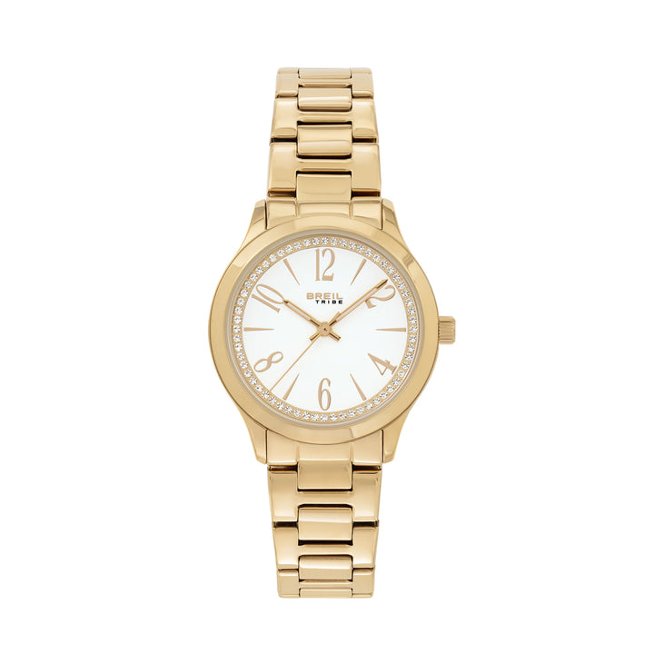 Breil Abby horloge 32mm wit quartz staal goud PVD afwerking EW0754
