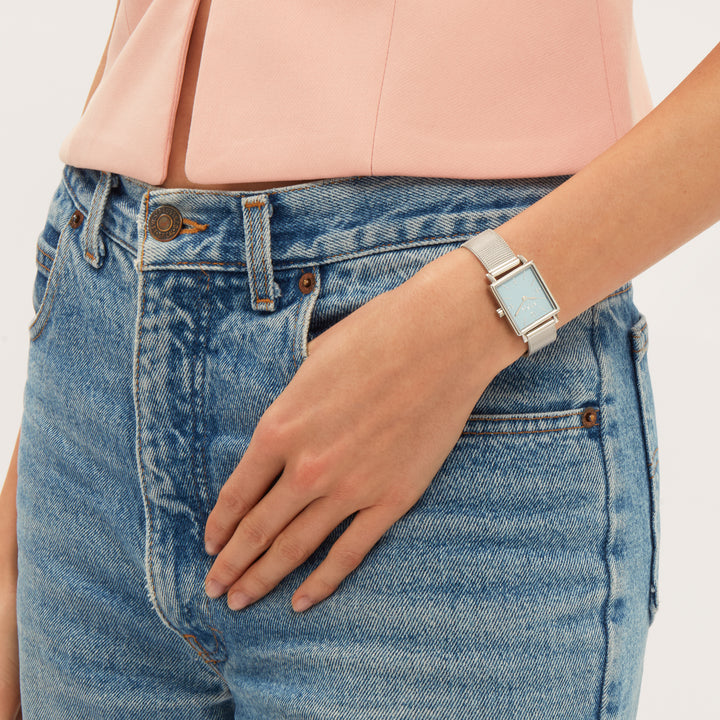 Breil Uhr Dreamy Sorbet 20x23mm hellblauer Quarzstahl EW0773