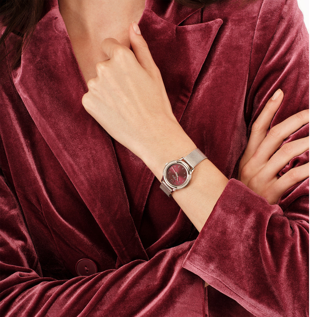 Montre Breil Eye To Eye 30mm acier quartz bordeaux EW0804