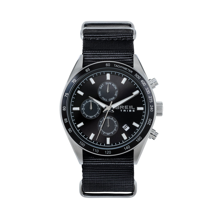 Montre Breil Echo Chrono 42mm acier quartz noir EW0815
