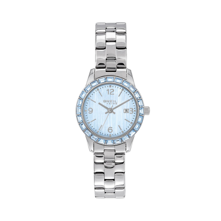 Breil Uhr Glow And Go 30 mm perlmuttblauer Quarzstahl EW0823