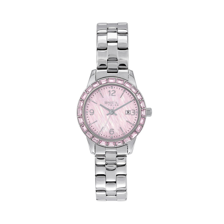 Montre Breil Glow And Go 30mm nacre rose quartz acier EW0824