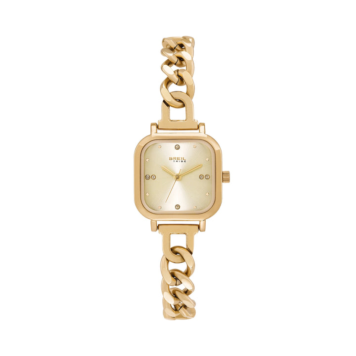 Montre Breil Élise 25x32 mm champagne quartz acier finition or IP EW0834