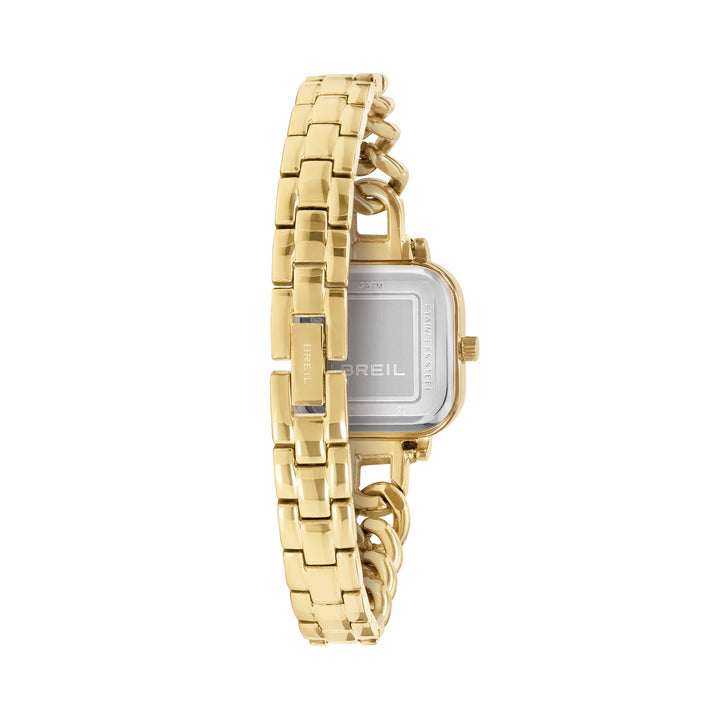Montre Breil Élise 25x32 mm champagne quartz acier finition or IP EW0834
