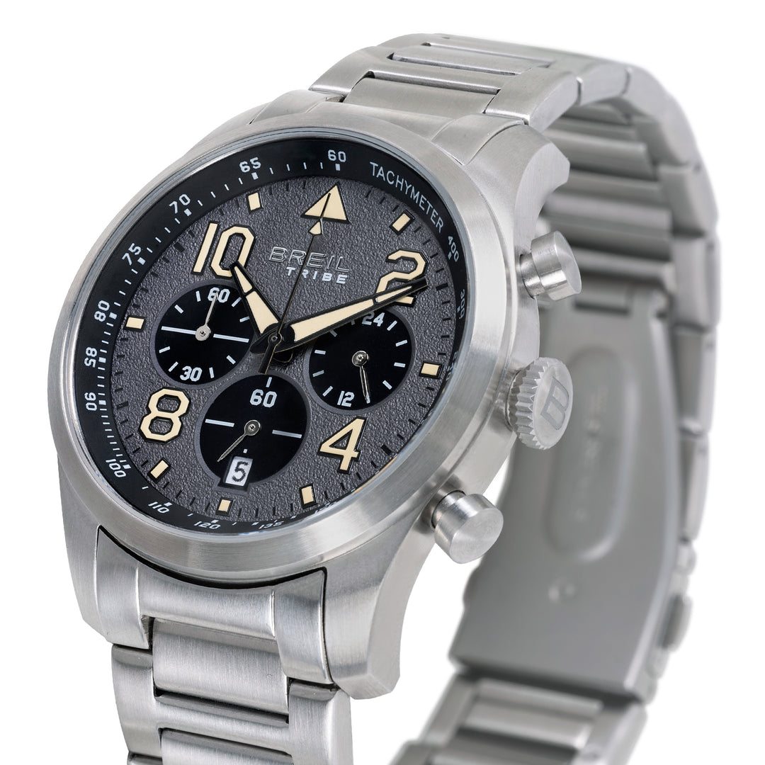 Breil Recon Chrono Uhr 42 mm grauer Quarzstahl EW0839