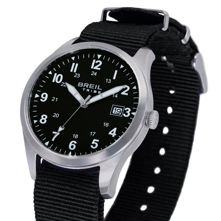 Montre Breil Recon 39mm acier quartz noir EW0841