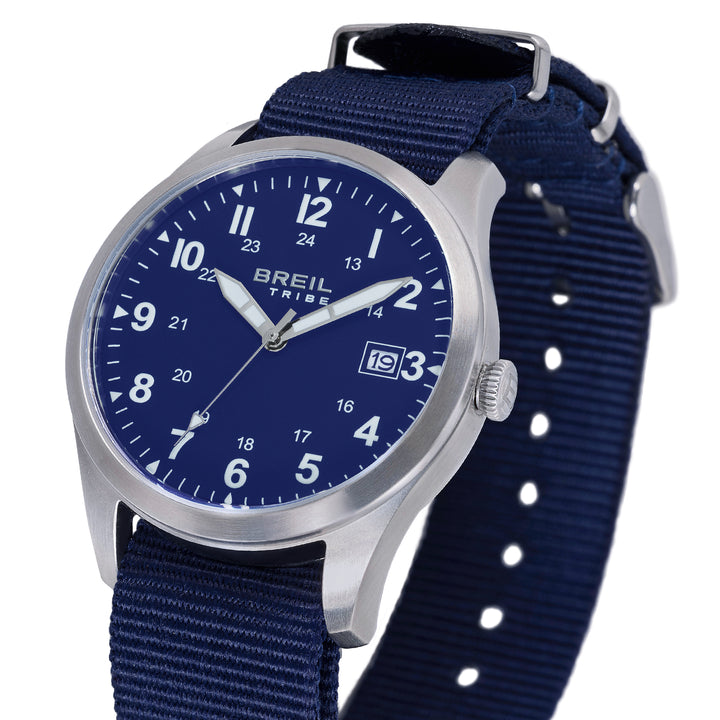Breil Uhr Recon 39 mm blauer Quarzstahl EW0842