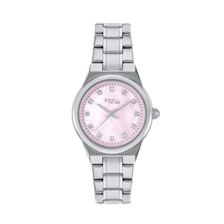 Breil horloge Fiji 30mm roze quartz staal EW0853