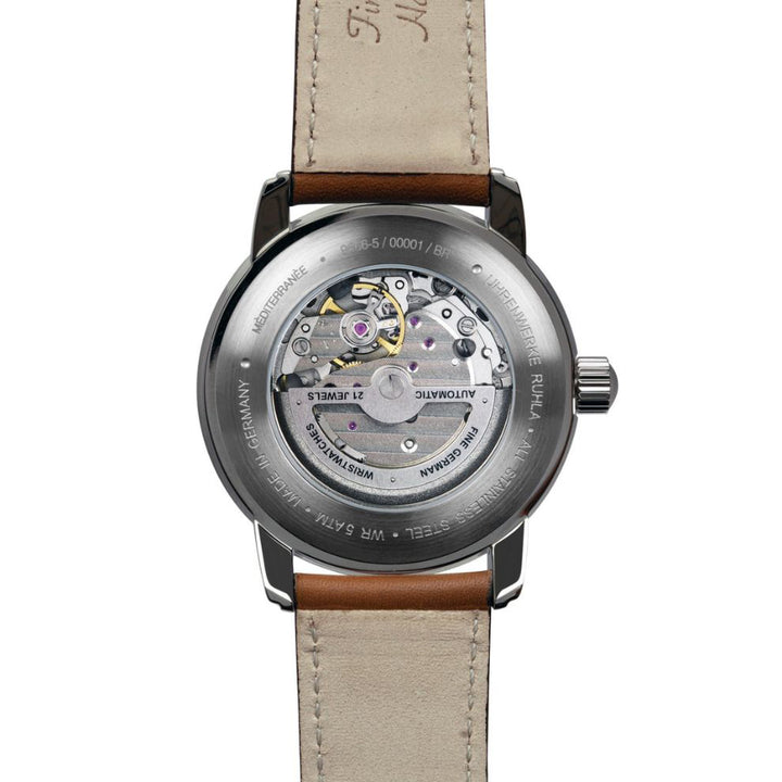 Zeppelin horloge LZ121 Mediterranèe Automatic Open 40mm beige automatisch staal 9666-5