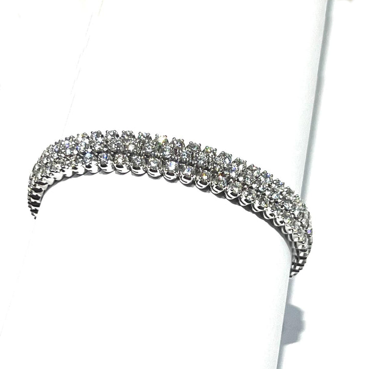 18kt gouden drievoudige diamanten tennisarmbandlenzen FCBT02890
