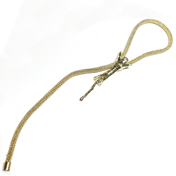Federica Rossi Latch Leopard necklace bronze PVD finish 18kt yellow gold FR.CO.30