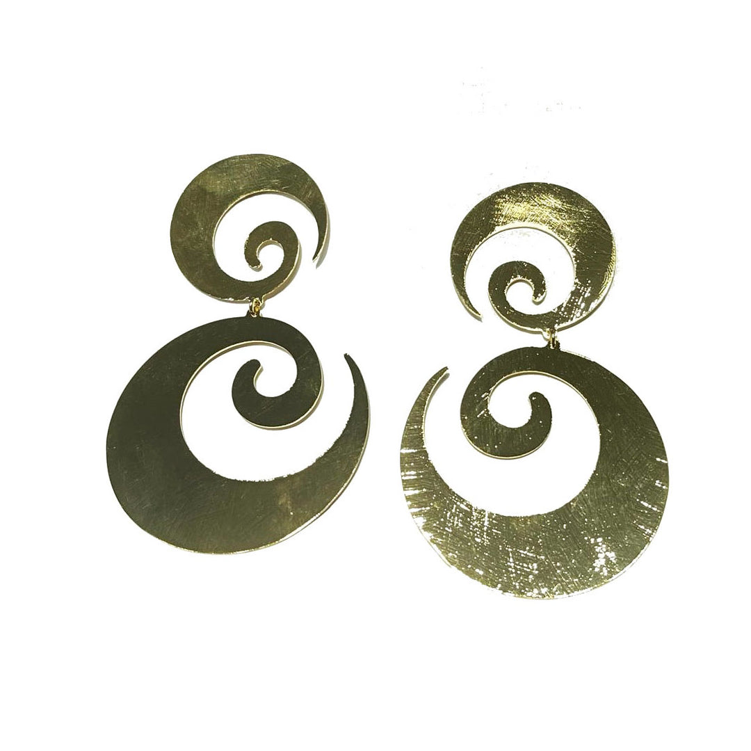 Federica Rossi Vortic Earrings Bronze Finish Pvd gold 18kt fr.or.10