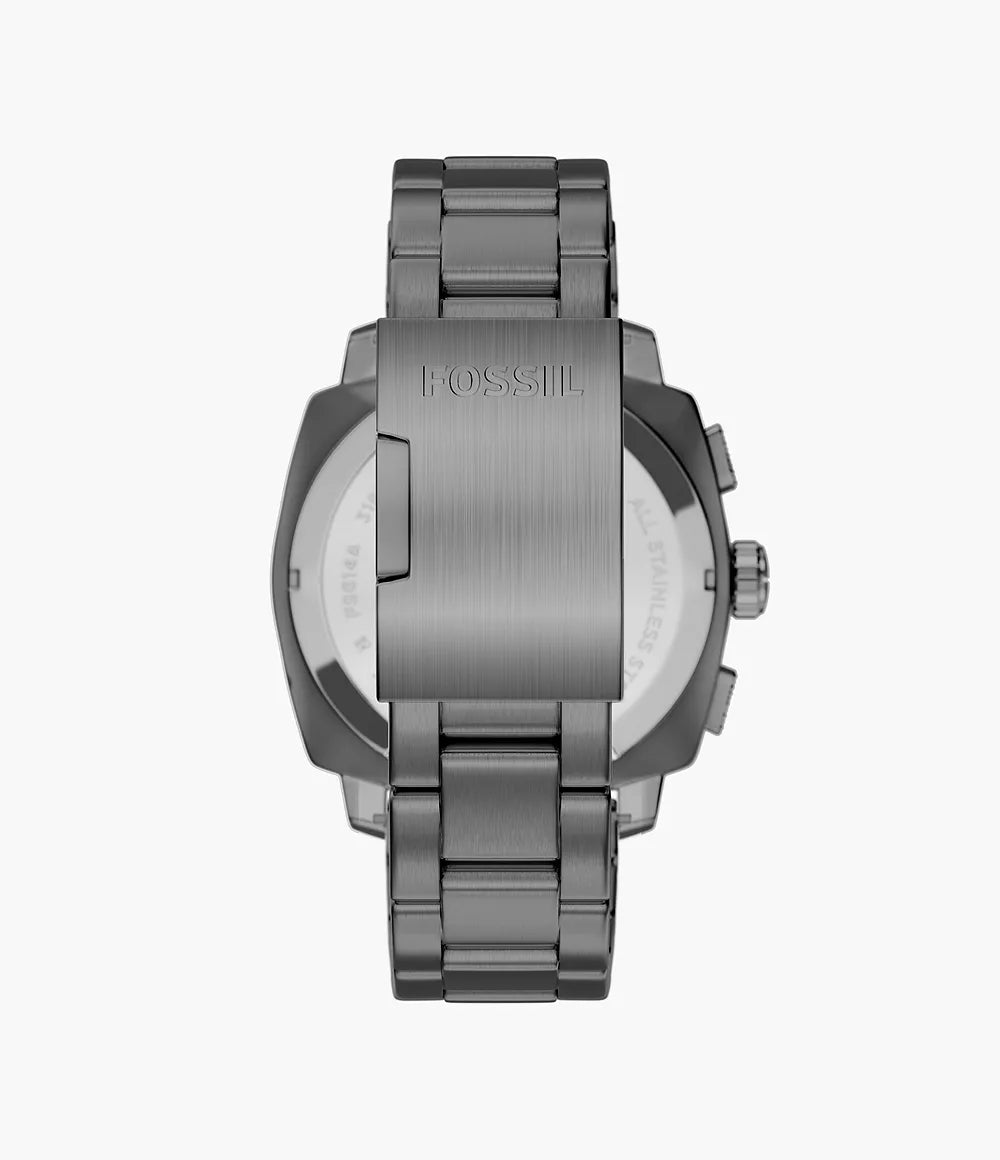 Fossil Machine Chrono-Uhr, 44 mm, grauer Quarzstahl, PVD-Rotguss-Finish FS6160