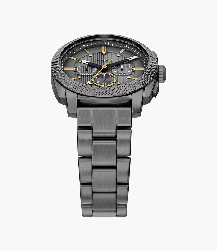 Fossil Machine Chrono-Uhr, 44 mm, grauer Quarzstahl, PVD-Rotguss-Finish FS6160