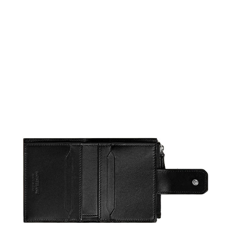 Montblanc mini portefeuille souple 6 compartiments noir 198749