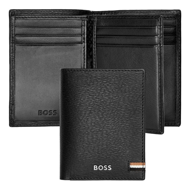 Hugo Boss Iconische driebladige kaarthouder zwart HLF421A