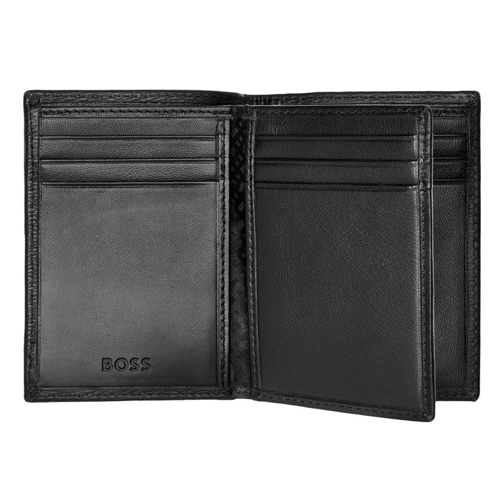 Hugo Boss Iconische driebladige kaarthouder zwart HLF421A