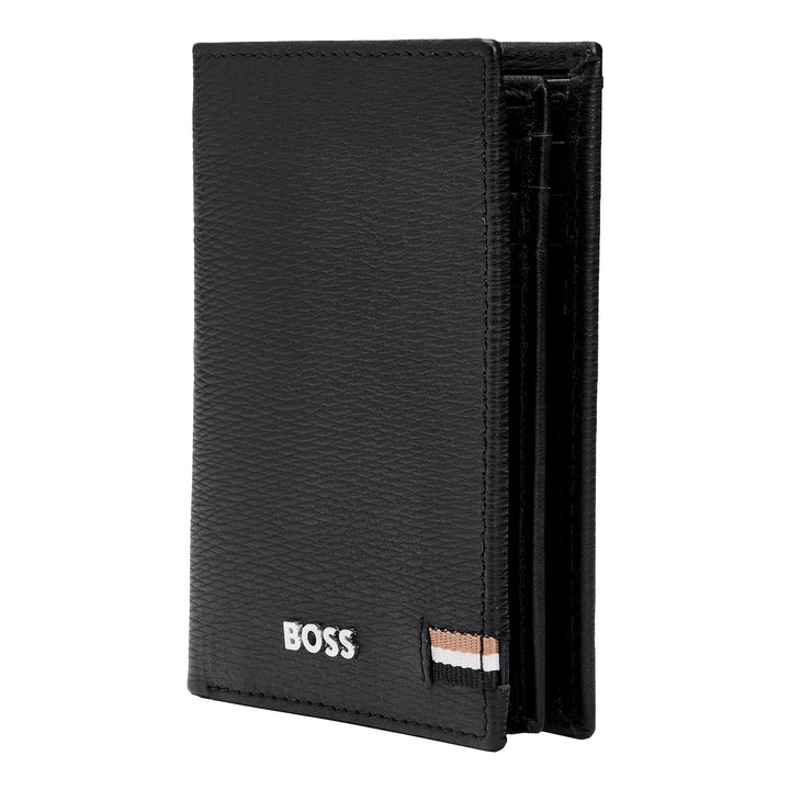 Hugo Boss Iconische driebladige kaarthouder zwart HLF421A