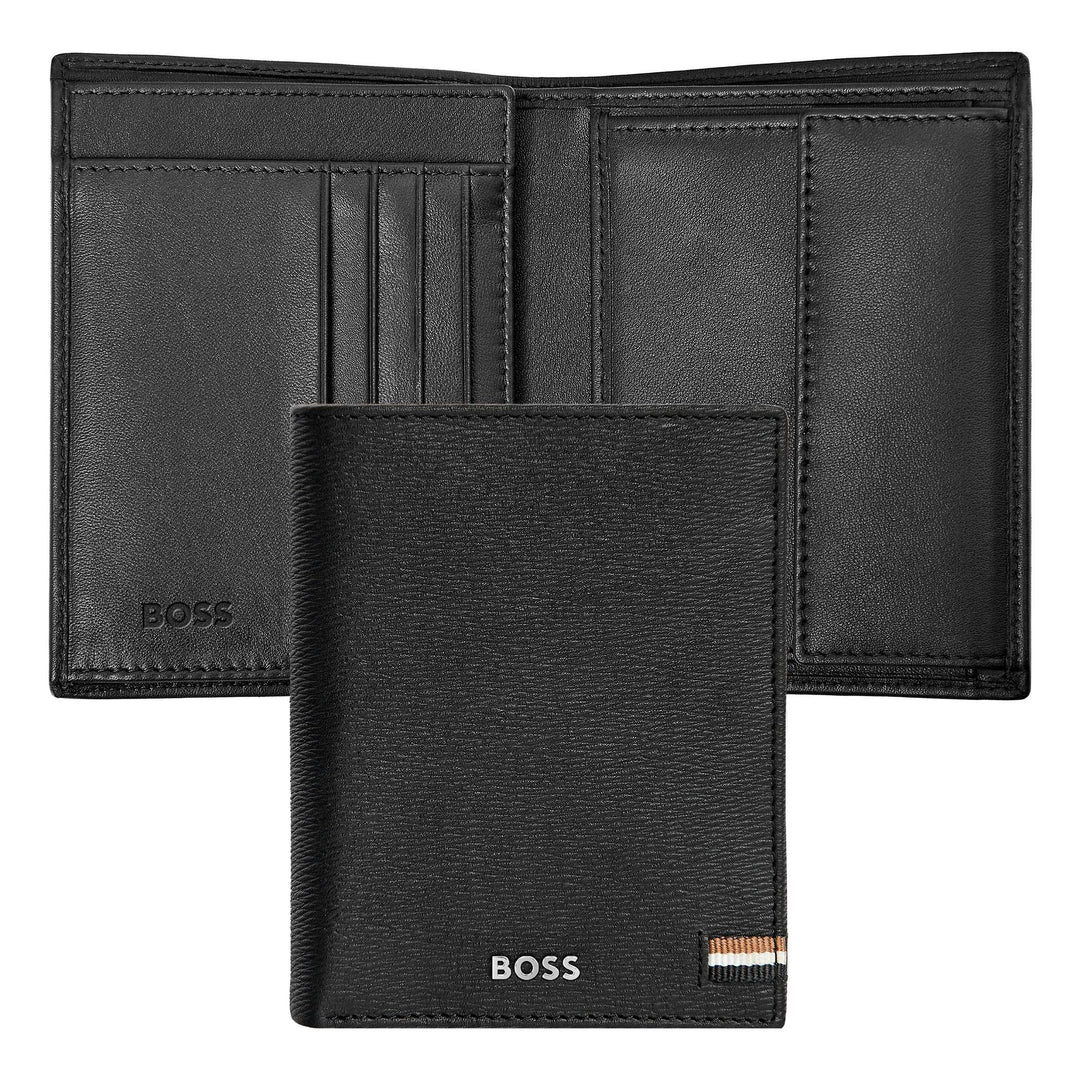 Hugo Boss Kaarthouder met klep en geldzakje Iconic Black HLG421A