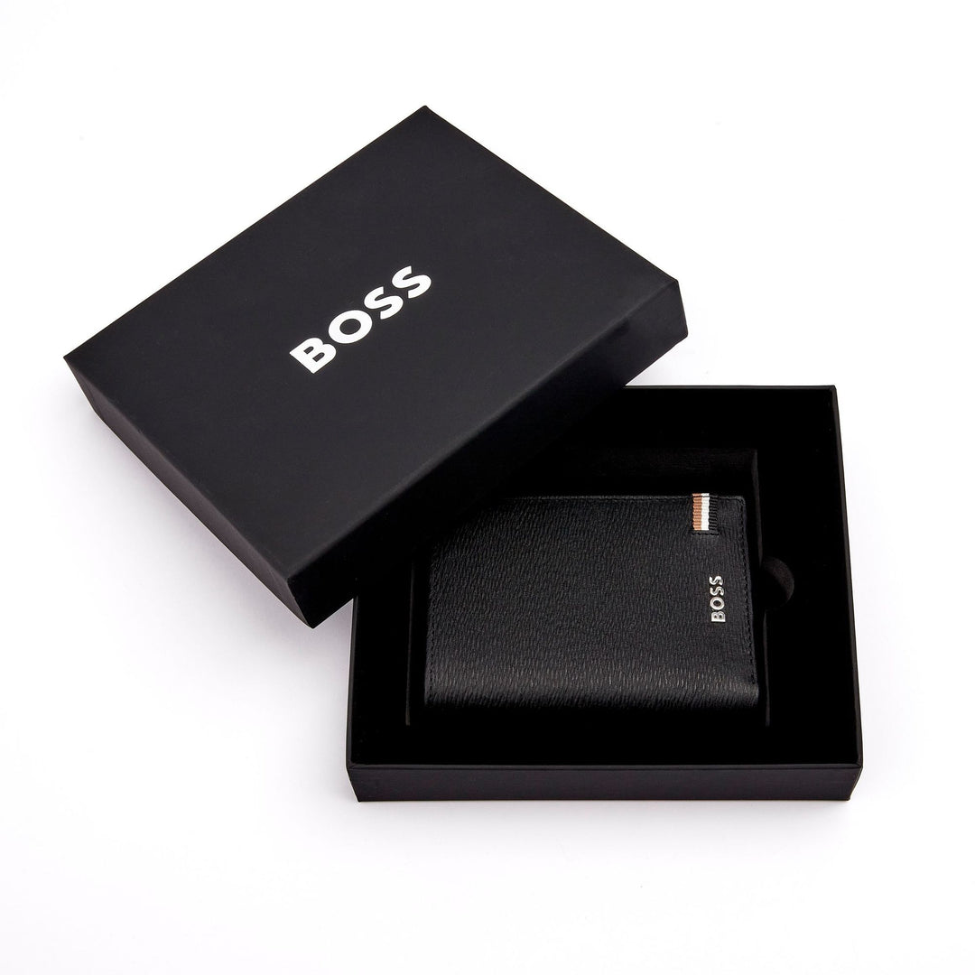 Hugo Boss Kaarthouder met klep en geldzakje Iconic Black HLG421A